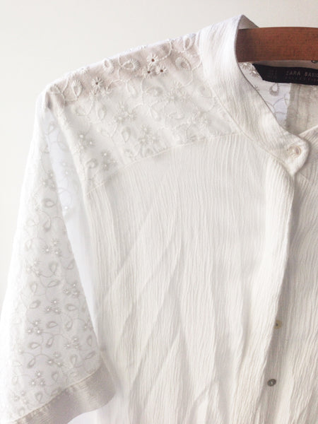 lacy white tunic