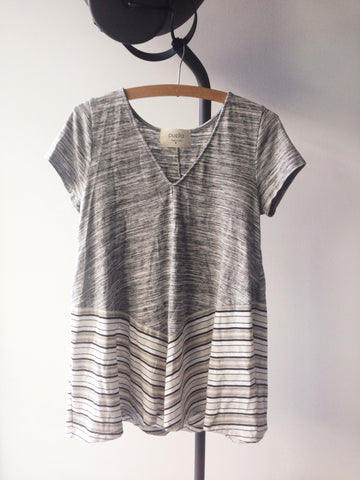 striped babydoll tee