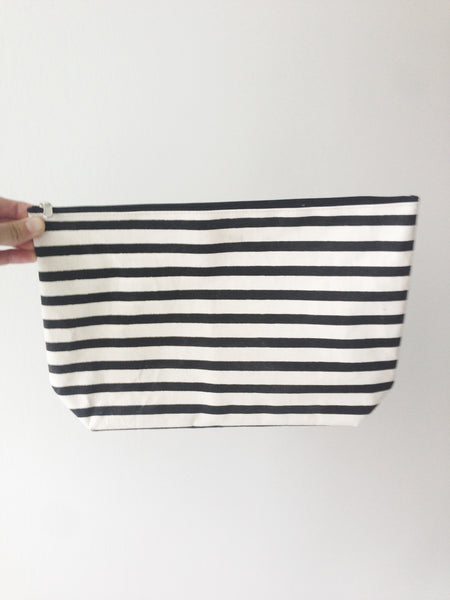 striped pouch