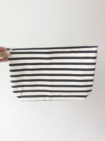 striped pouch